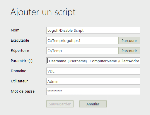 Ajouter un nouveau script