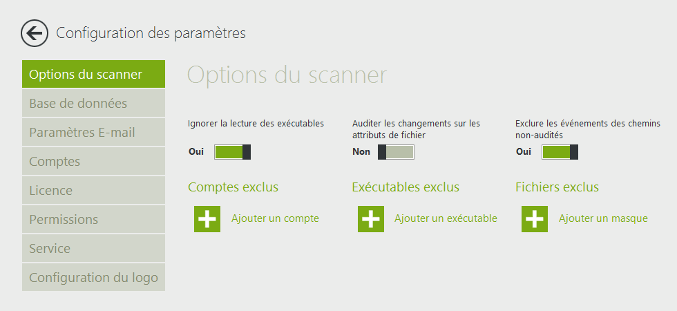 Exclusion des événements provenant de chemins non audités