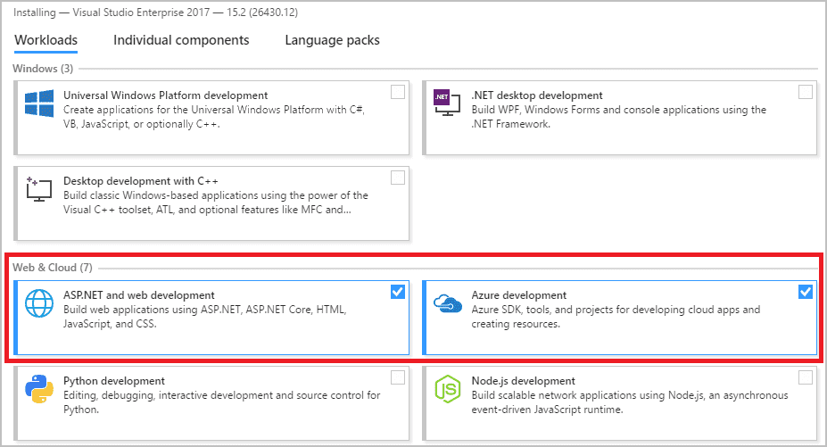 Install Visual Studio 2017