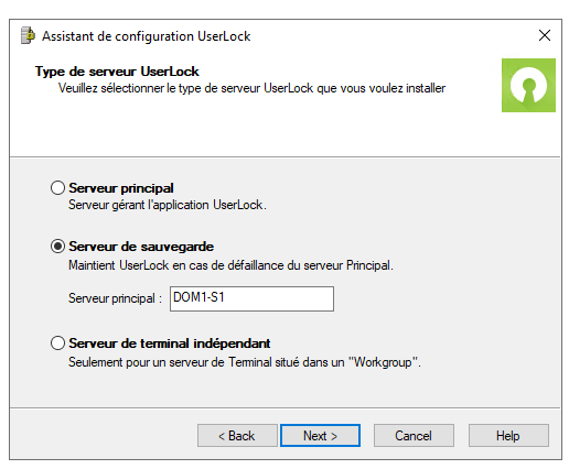UserLock Configuration wizard