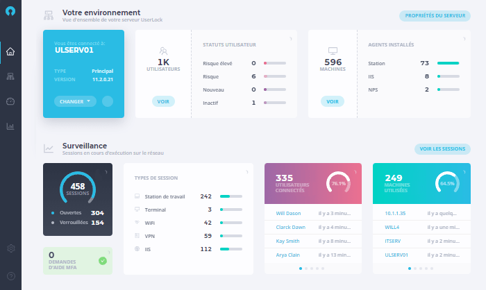 Nouvelle application web de UserLock